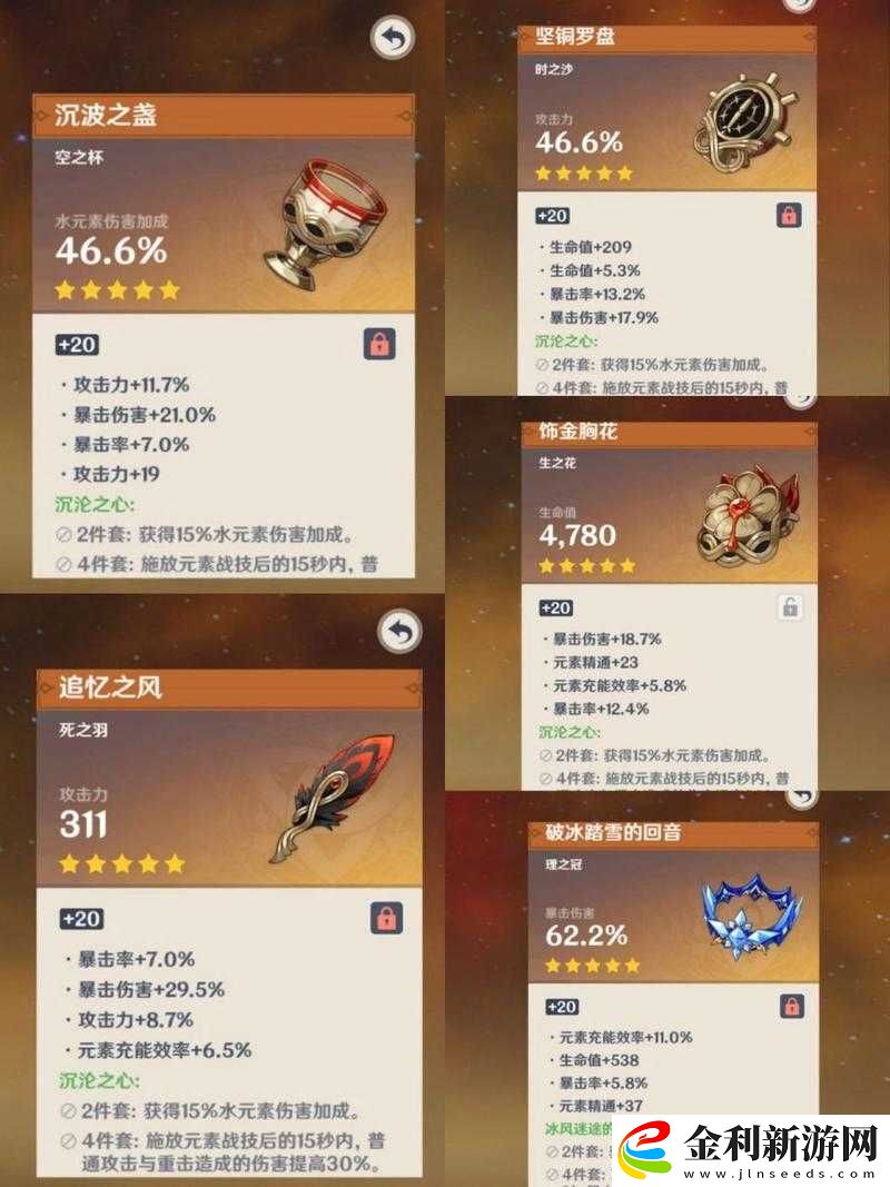 原神公子1.2版本圣遺物選擇