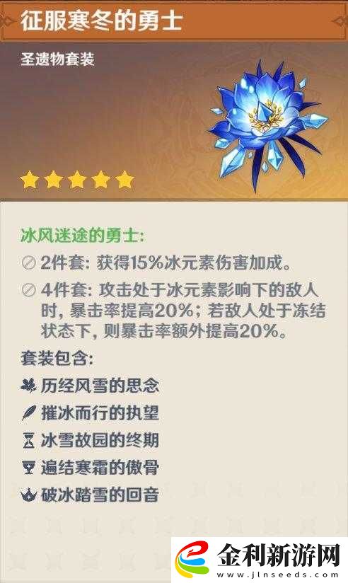 原神1.2版本冰系圣遺物詳解