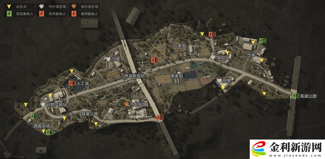 暗區(qū)突圍農(nóng)場出生點(diǎn)分布圖