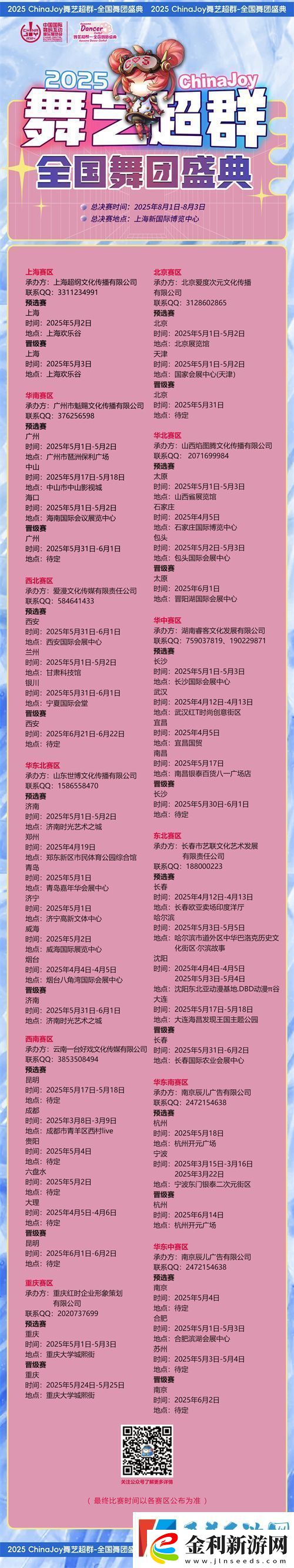 2025ChinaJoy舞藝超群—全國舞團(tuán)盛典熱血開戰(zhàn)！各賽區(qū)時(shí)間公布